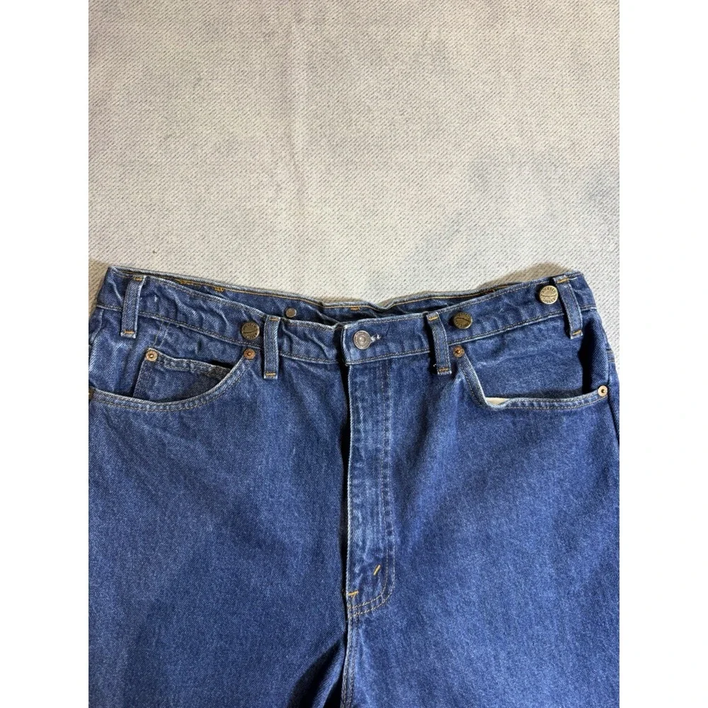 Vintage loggers Levi's Blue Cotton Denim Straight Jeans Men Suspender